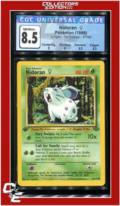 Jungle 1st Edition Nidoran 57/64 CGC 8.5