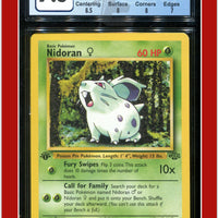 Jungle 1st Edition Nidoran 57/64 CGC 7.5