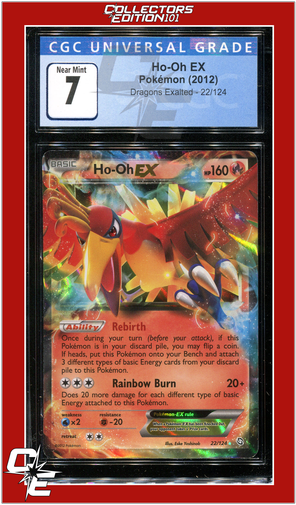 Dragons Exalted Ho-Oh EX 22/124 CGC 7
