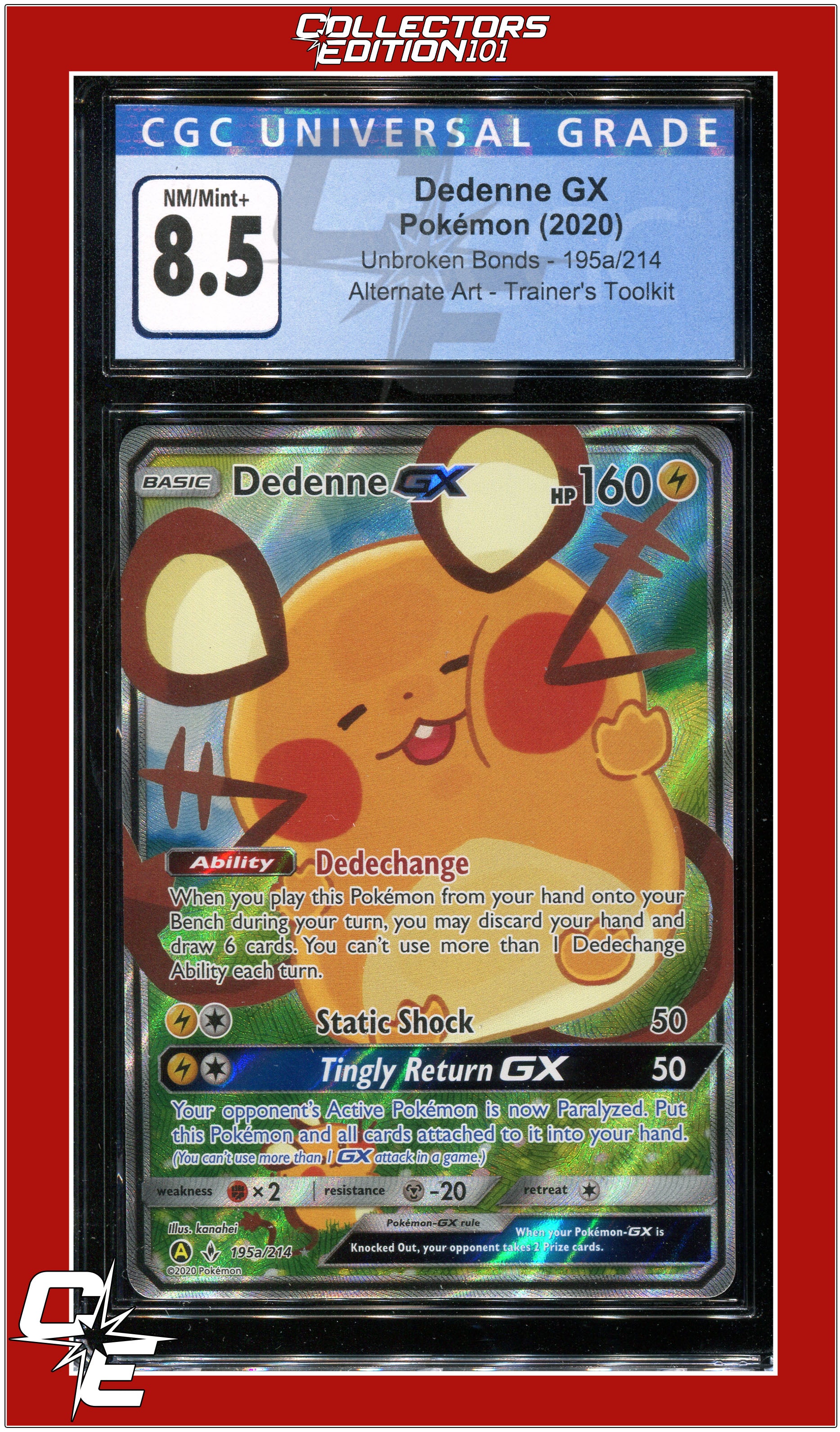 Carta Pokemon Dedenne Gx 57/214 MINT Set Unbroken Bonds Tondela