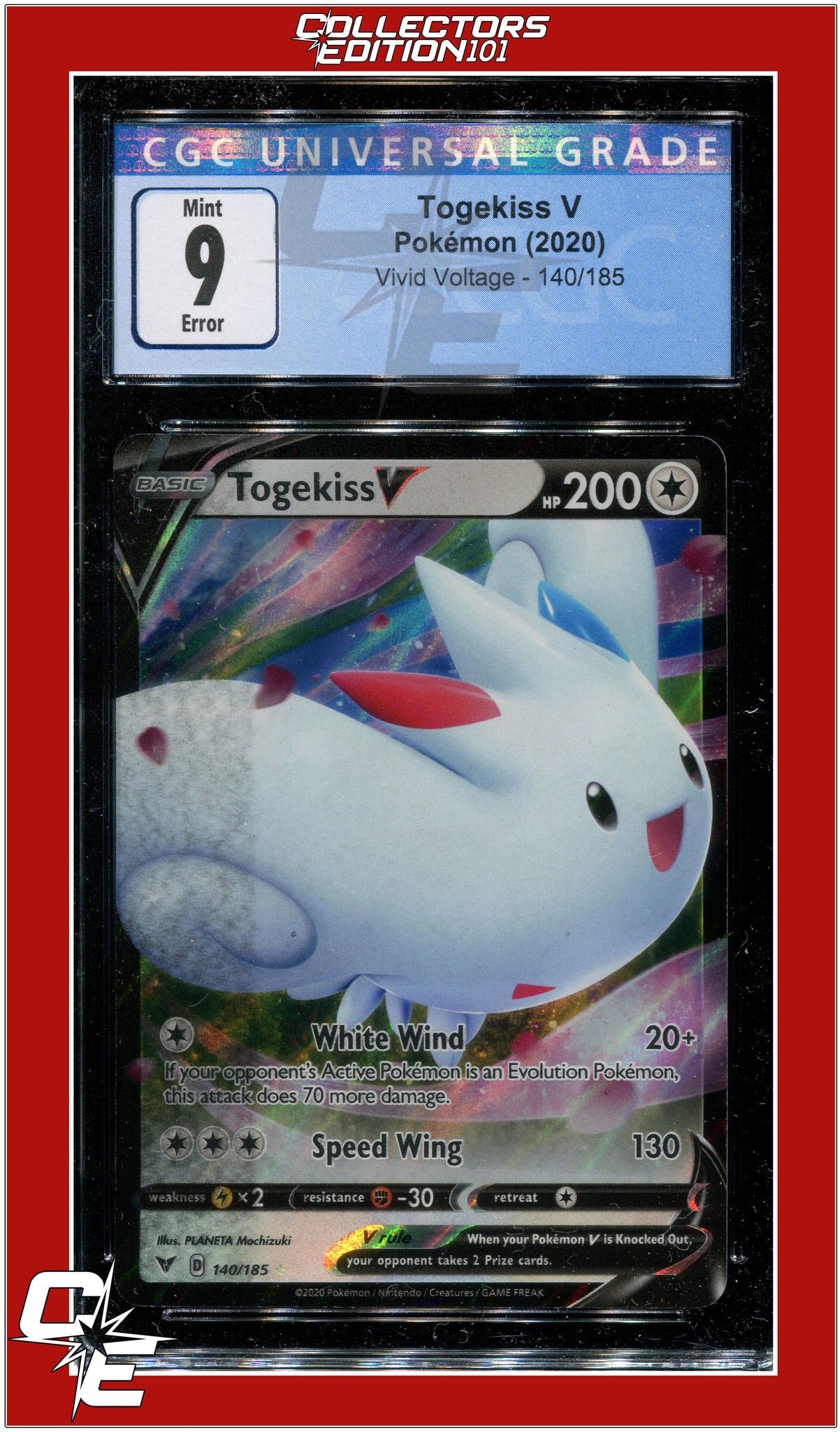 Vivid Voltage 140 Togekiss V CGC 9 - Additional Ink *ERROR* Vivid Voltage 140 Togekiss V CGC 9 - Additional Ink *ERROR*