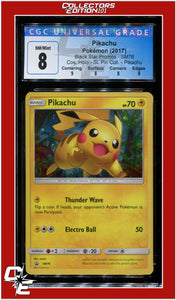 SM Black Star Promo SM76 Pikachu Cosmos Holo CGC 8 - Subgrades