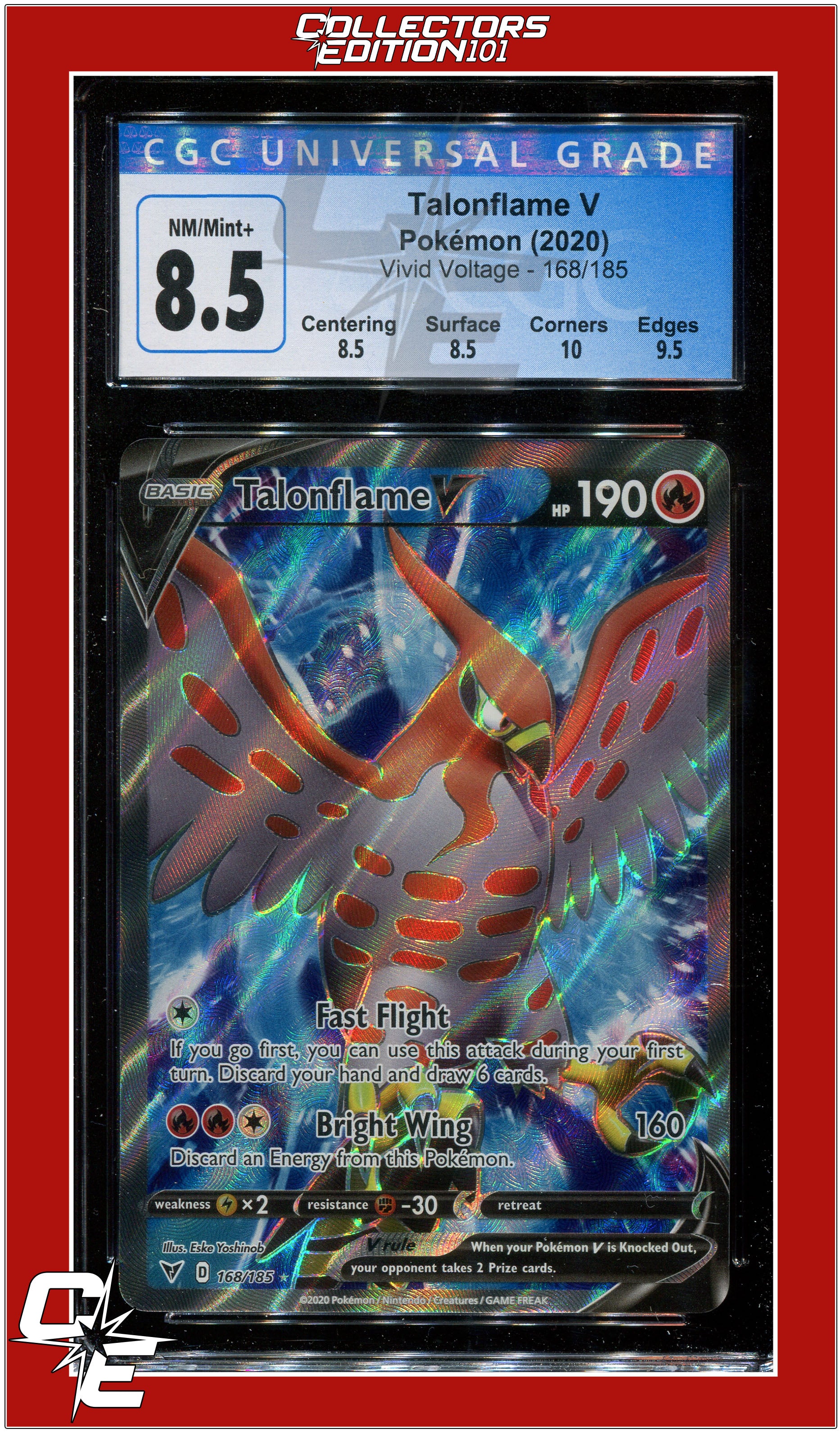 talonflame v pokemon card value Vivid Voltage 168 Full Art CGC 8.5 - Subgrades Card | Set | Rating:Erika’s Vileplume | Gym Heroes 1st Edition | 8 CAJAS ENG - OP Colorless Bright Wing (160) Pokemon TCG First Partner