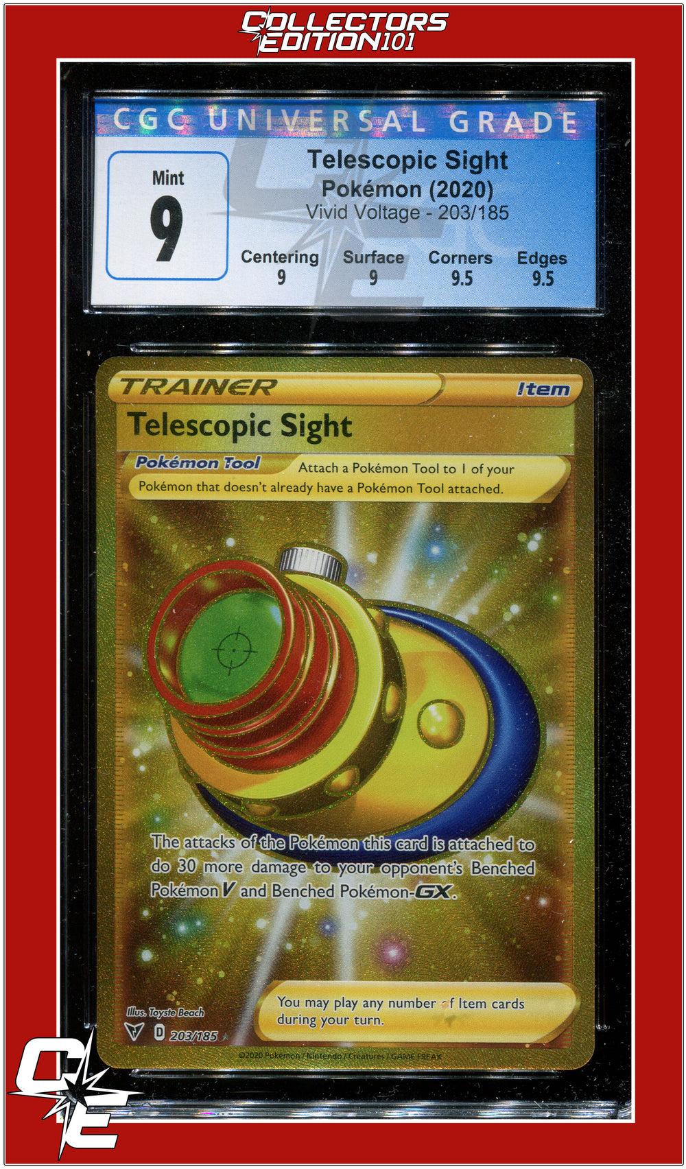 Vivid Voltage Telescopic Sight 203/185 CGC 9 - Subgrades