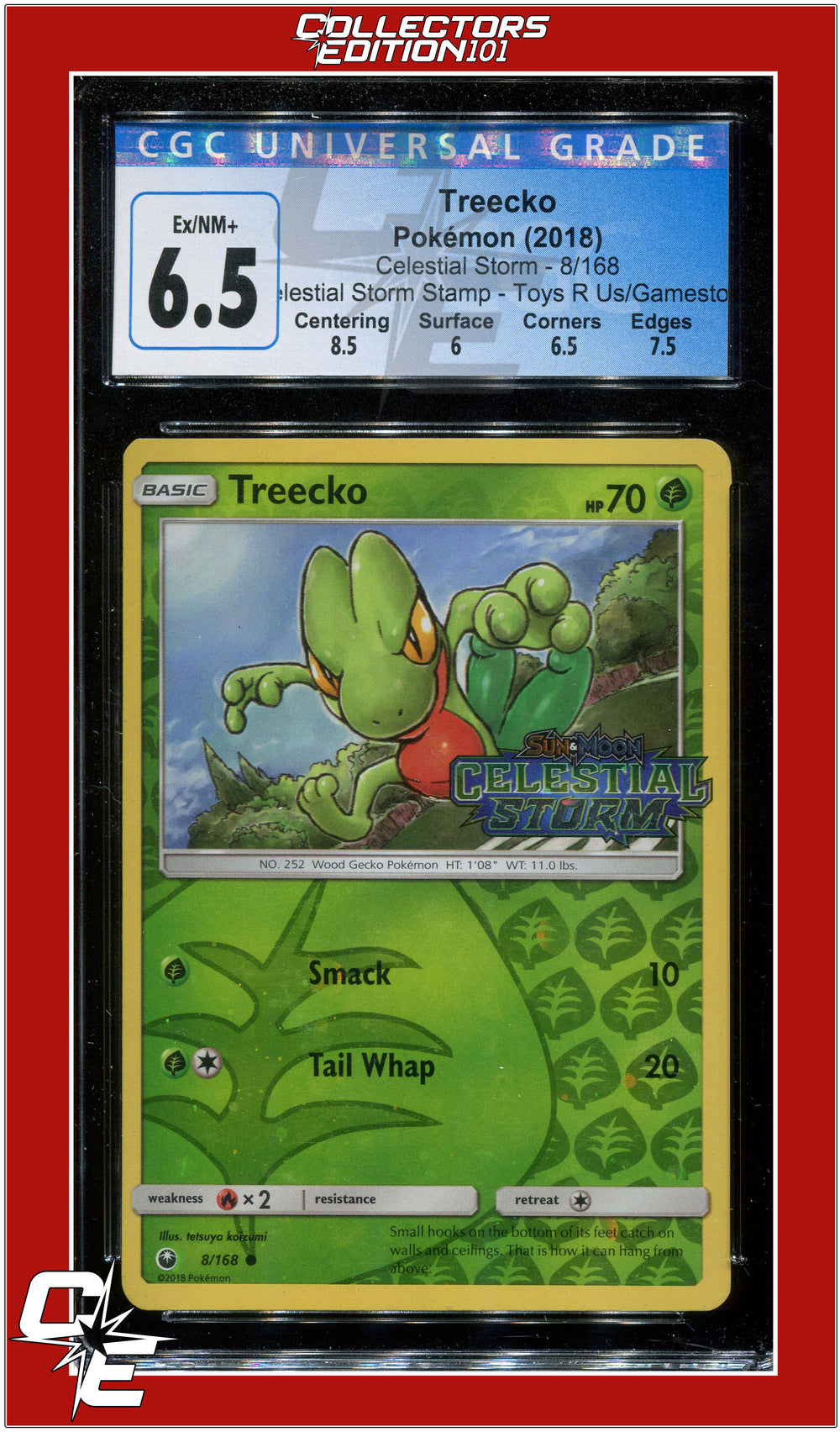 Celestial Storm Treecko Celestial Storm Stamp 8/168 CGC 6.5 - Subgrades