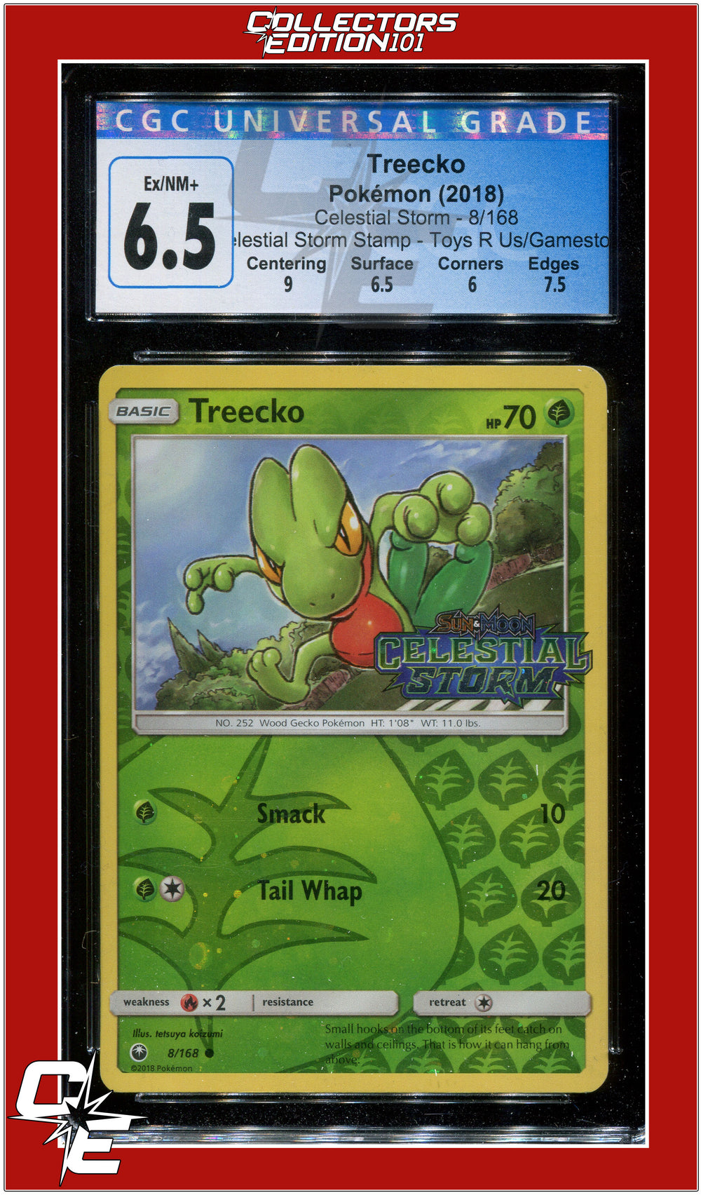 Celestial Storm Treecko Celestial Storm Stamp 8/168 CGC 6.5 - Subgrades