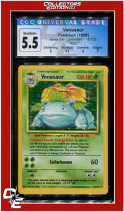 Base Set Venusaur Holo 15/102 CGC 5.5 - Subgrades