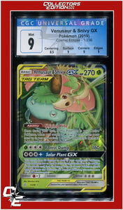 Cosmic Eclipse Venusaur & Snivy GX 1/236 CGC 9 - Subgrades