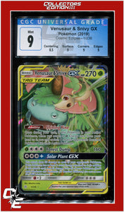 Cosmic Eclipse Venusaur & Snivy GX 1/236 CGC 9 - Subgrades