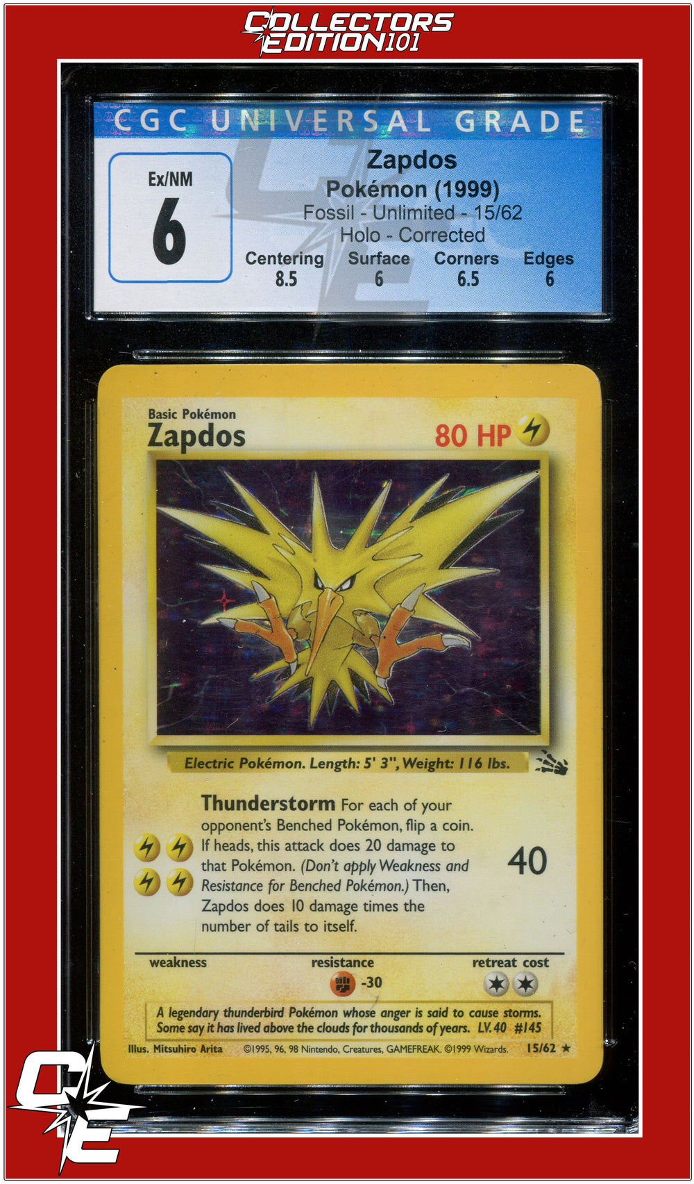 Fossil Zapdos Holo 