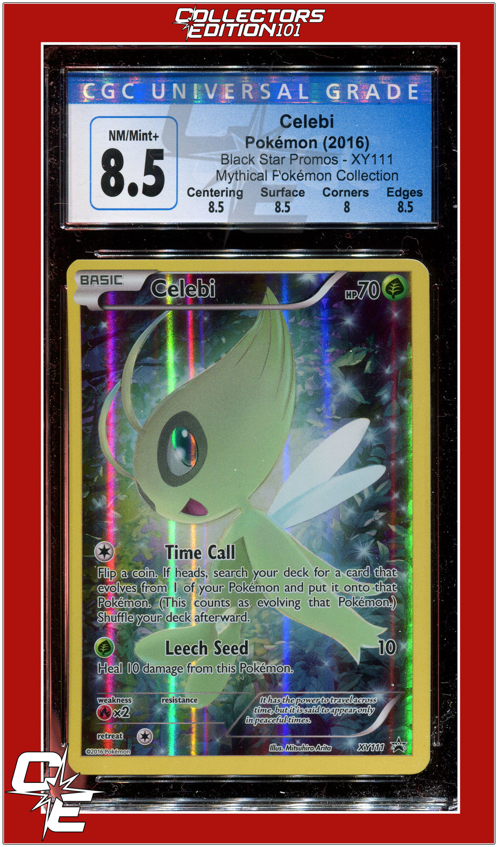 Black Star Promo Celebi XY111 CGC 8.5 - Subgrades