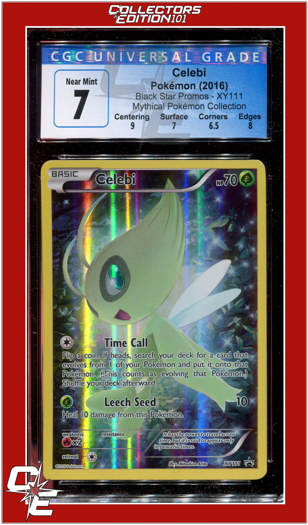 Black Star Promo Celebi XY111 CGC 7 - Subgrades