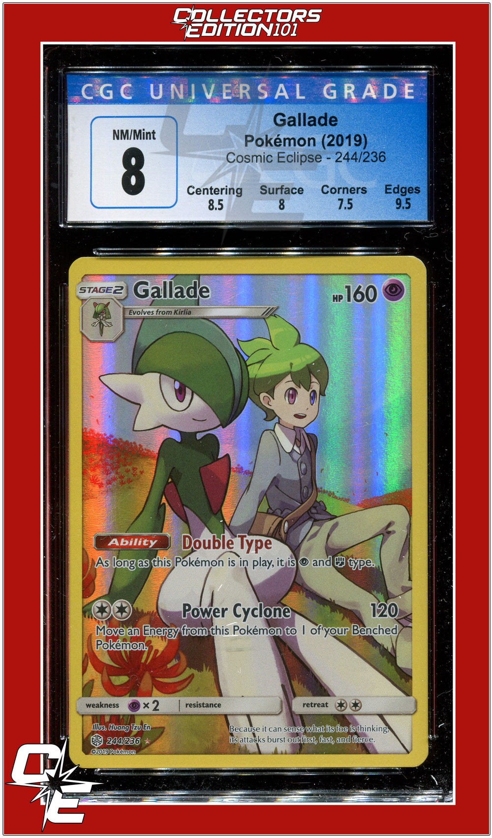 Cosmic Eclipse Gallade Full Art 244/236 CGC 8 - Subgrades