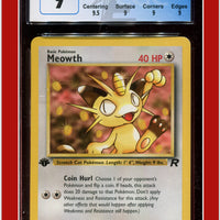 Team Rocket 1st Edition Meowth 62/82 CGC 9 - Subgrades