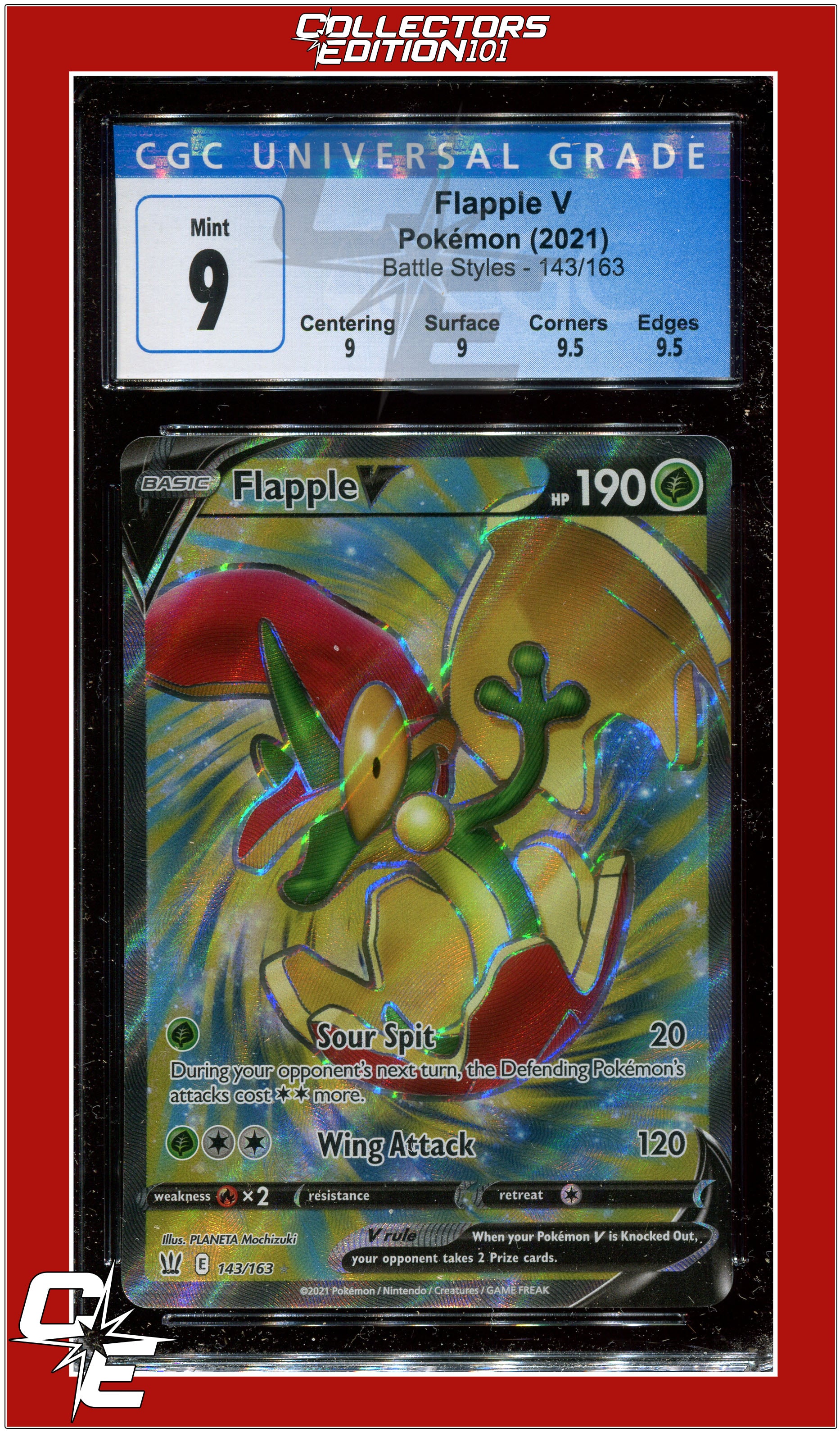 Battle Styles 143 Flapple V CGC 9 - Subgrades