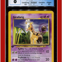 Neo Genesis 1st Edition Girafarig 58/111 CGC 8 - Subgrades