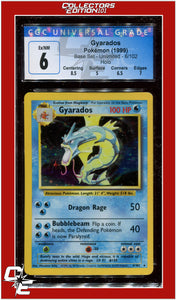 Base Set Gyarados Holo 6/102 CGC 6 - Subgrades