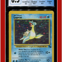 Fossil Lapras Holo 10/62 CGC 6.5 - Subgrades