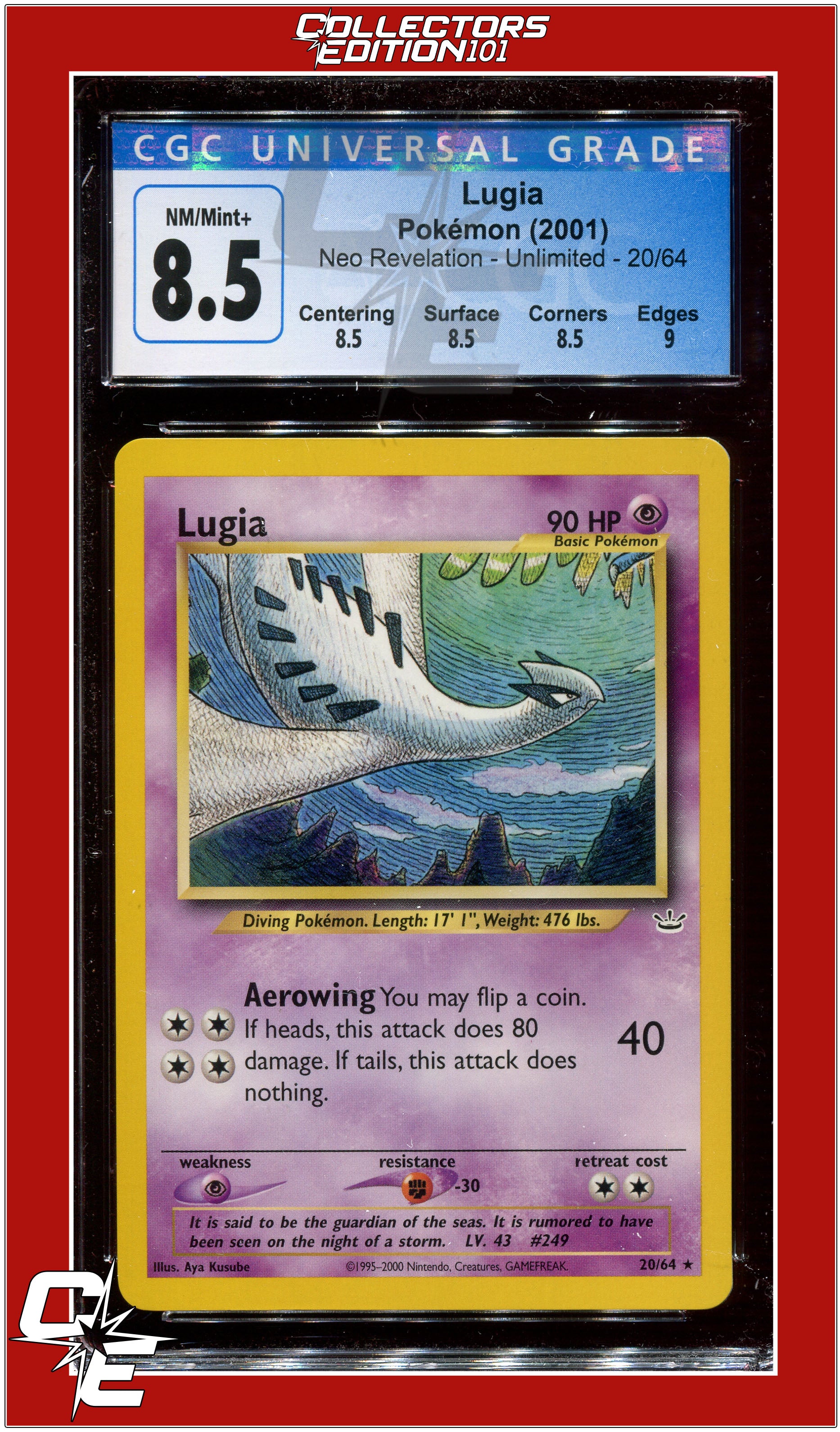 Neo Revelation Lugia 20/64 CGC 8.5 - Subgrades | Collectors