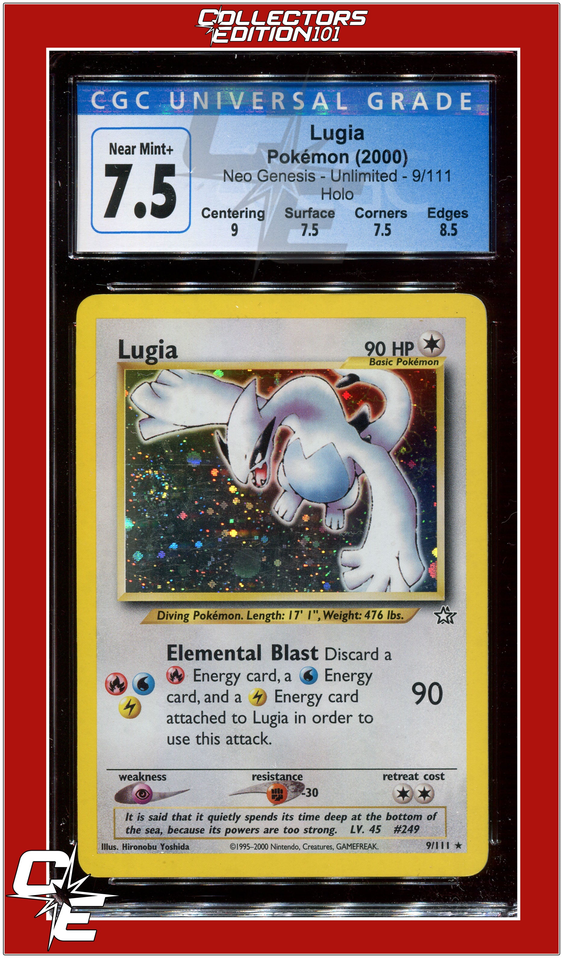 Pokemon Neo Genesis Single Lugia 9/111 - LIGHT PLAY