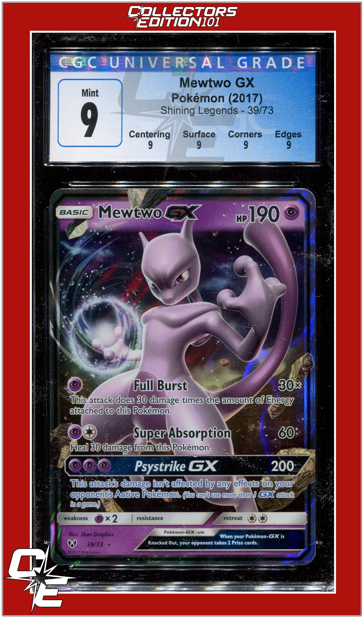 2017 Pokemon TCG Shining Legends Pin Collection Mewtwo - US