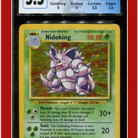 Base Set Nidoking Holo 11/102 CGC 5.5 - Subgrades