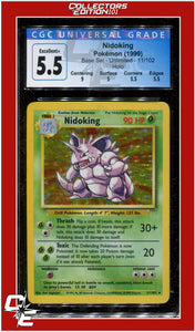 Base Set Nidoking Holo 11/102 CGC 5.5 - Subgrades