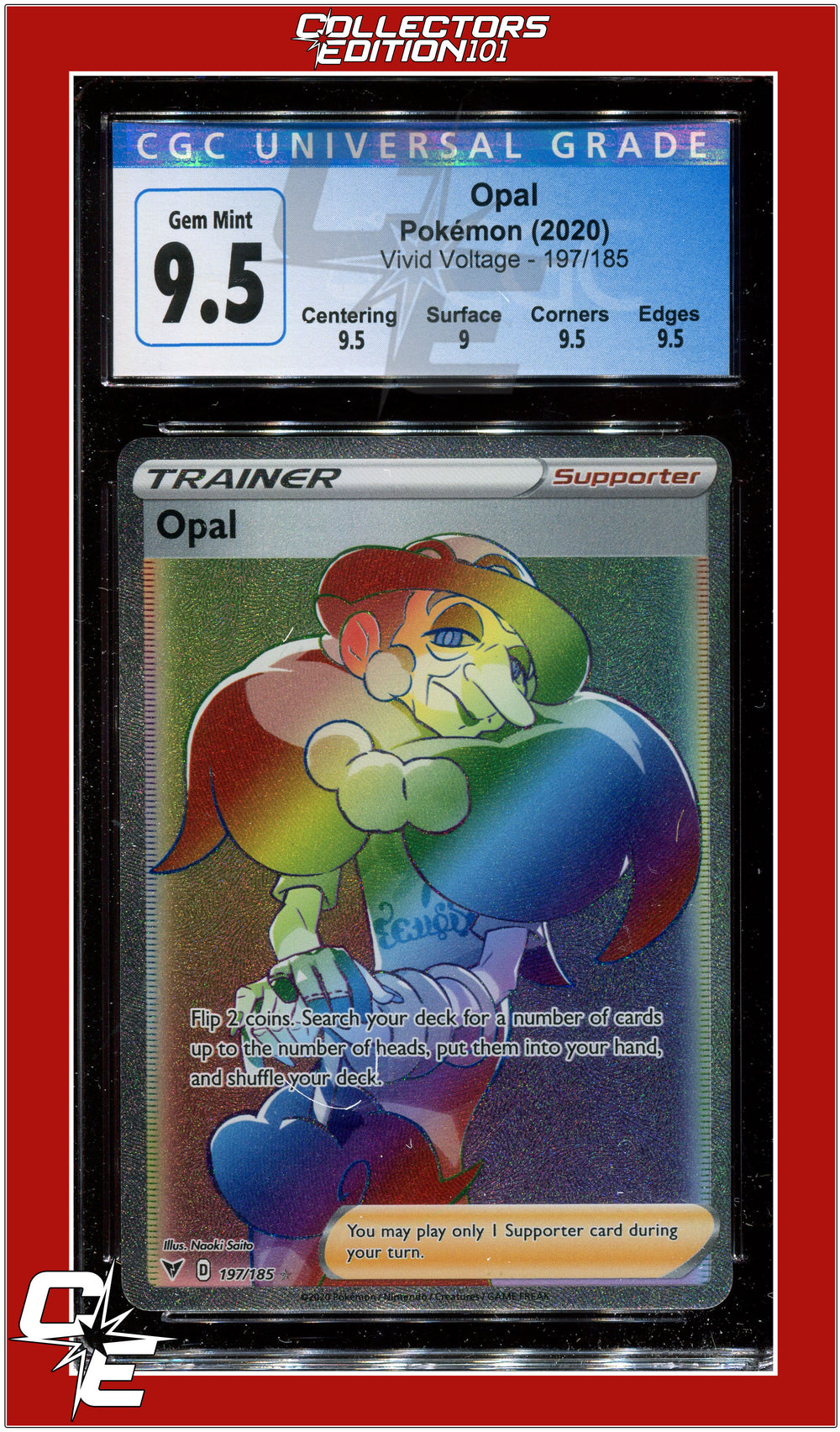 Vivid Voltage 197 Full Art Opal Secret CGC 9.5 - Subgrades Vivid Voltage 197 Full Art Opal Secret CGC 9.5 - Subgrades