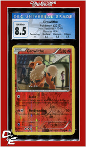 Next Destinies Growlithe Reverse Holo 11/99 8.5 - Subgrades