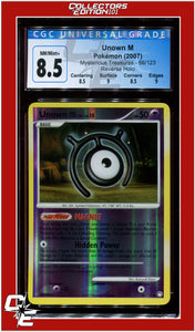 Mysterious Treasures Unown M Reverse Holo 66/123 CGC 8.5 - Subgrades