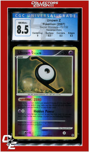 Secret Wonders 72 Unown Z Reverse Holo CGC 8.5 - Subgrades