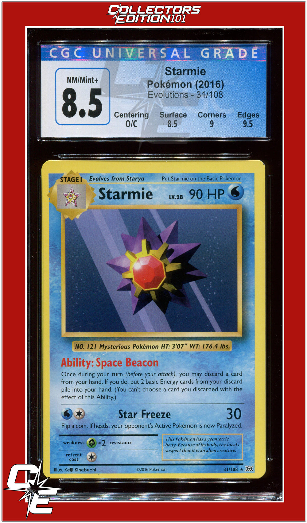 Evolutions Starmie 31/108 CGC 8.5 - Subgrades