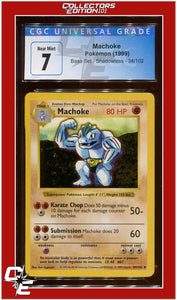 Base Set Shadowless Machoke 34/102 CGC 7