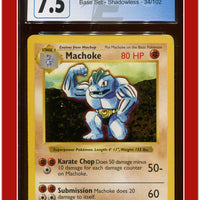 Base Set 34 Machoke Shadowless CGC 7.5