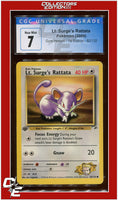 Gym Heroes 1st Edition Lt. Surge's Rattata 82/132 CGC 7
