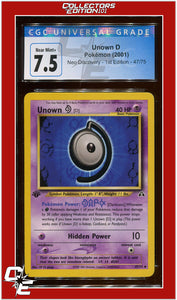 Neo Discovery 1st Edition Unown D 47/75 CGC 7.5