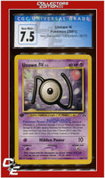 Neo Discovery 1st Edition Unown N 50/75 CGC 7.5
