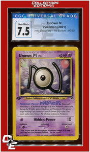 Neo Discovery 1st Edition Unown N 50/75 CGC 7.5