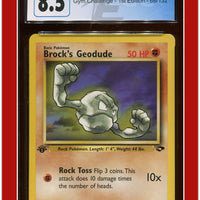 Gym Challenge 1st Edition Brock's Geodude 68/132 CGC 8.5