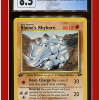 Gym Challenge 1st Edition Blaine's Rhyhorn 65/132 CGC 8.5