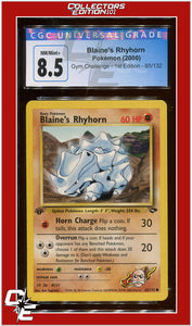 Gym Challenge 1st Edition Blaine's Rhyhorn 65/132 CGC 8.5