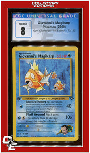 Gym Challenge 1st Edition Giovanni's Magikarp 73/132 CGC 8