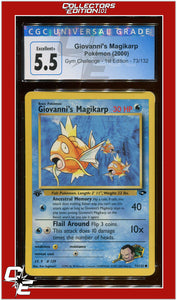 Gym Challenge 1st Edition Giovanni's Magikarp 73/132 CGC 5.5