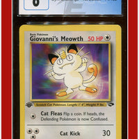 Gym Challenge 1st Edition Giovanni's Meowth 74/132 CGC 6