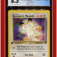 Gym Challenge 1st Edition Giovanni's Meowth 74/132 CGC 8.5