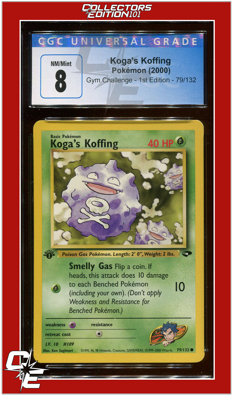 Gym Challenge 1st Edition Koga's Koffing 79/132 CGC 8