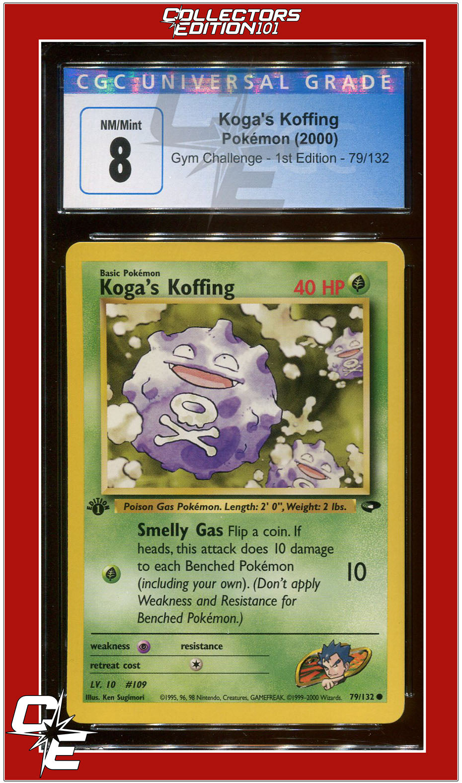 Gym Challenge 79 Koga's Koffing 1st Edition CGC 8