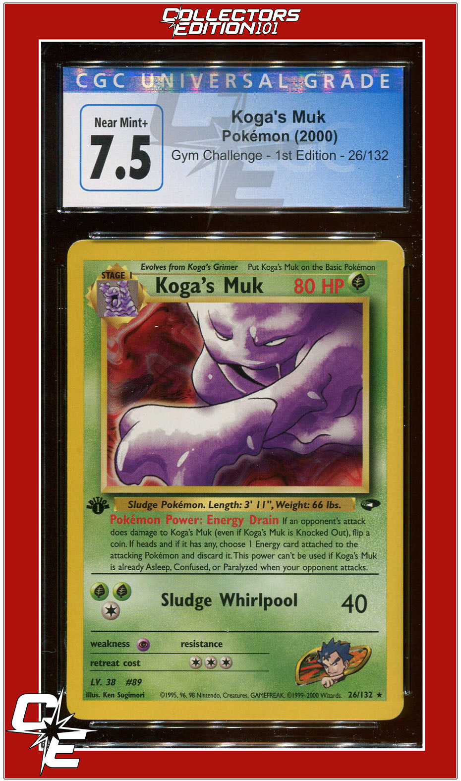 Gym Challenge 1st Edition Koga's Muk 26/132 CGC 7.5