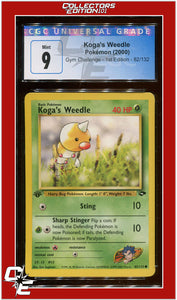 Gym Challenge 82 Koga's Weedle 1st Edition CGC 9