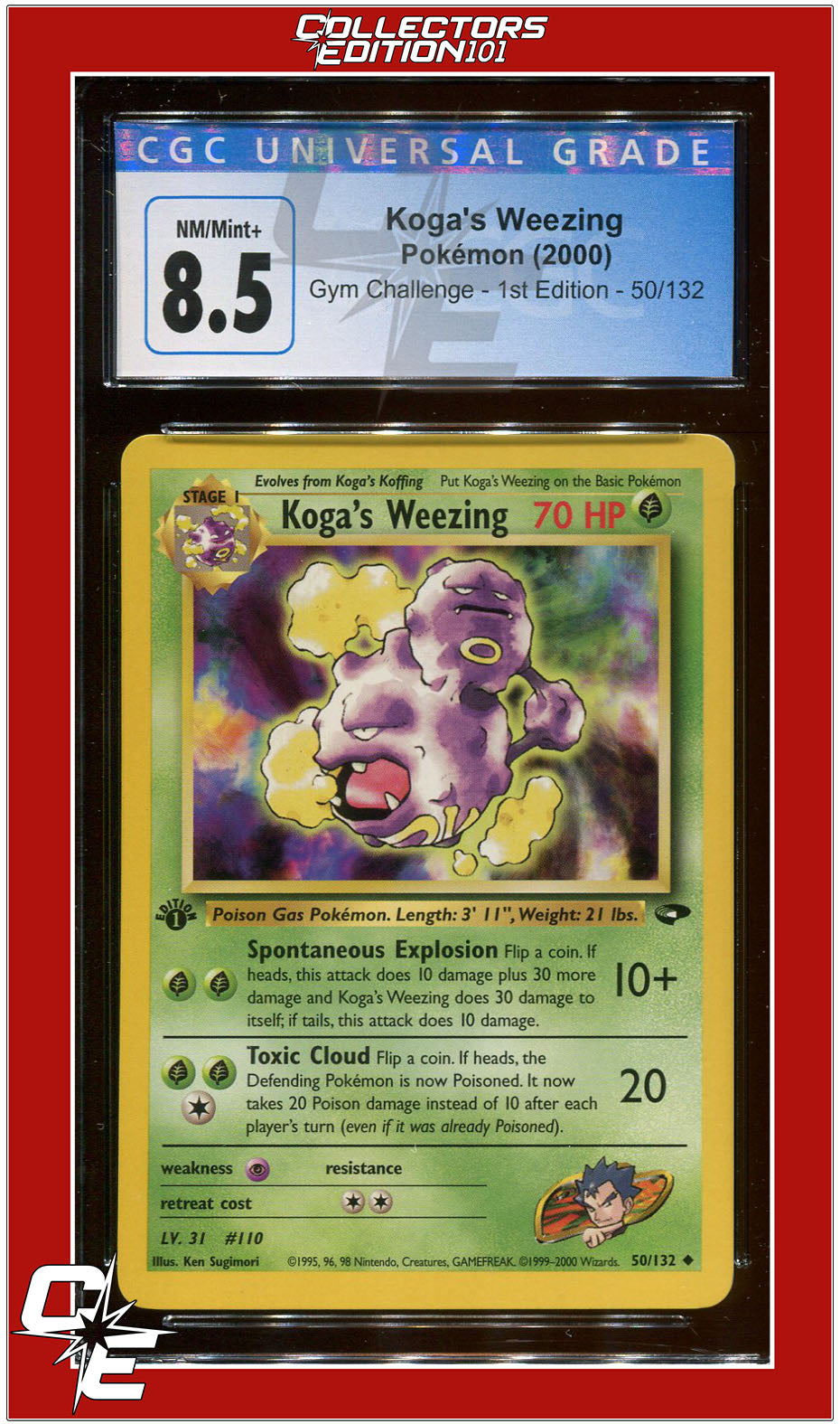 Gym Challenge 50 Koga's Weezing 1st Edition CGC 8.5
